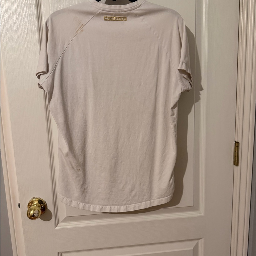 Alphalete Cream Short Sleeve Minimal Graphic Tee - Picture 2 of 6